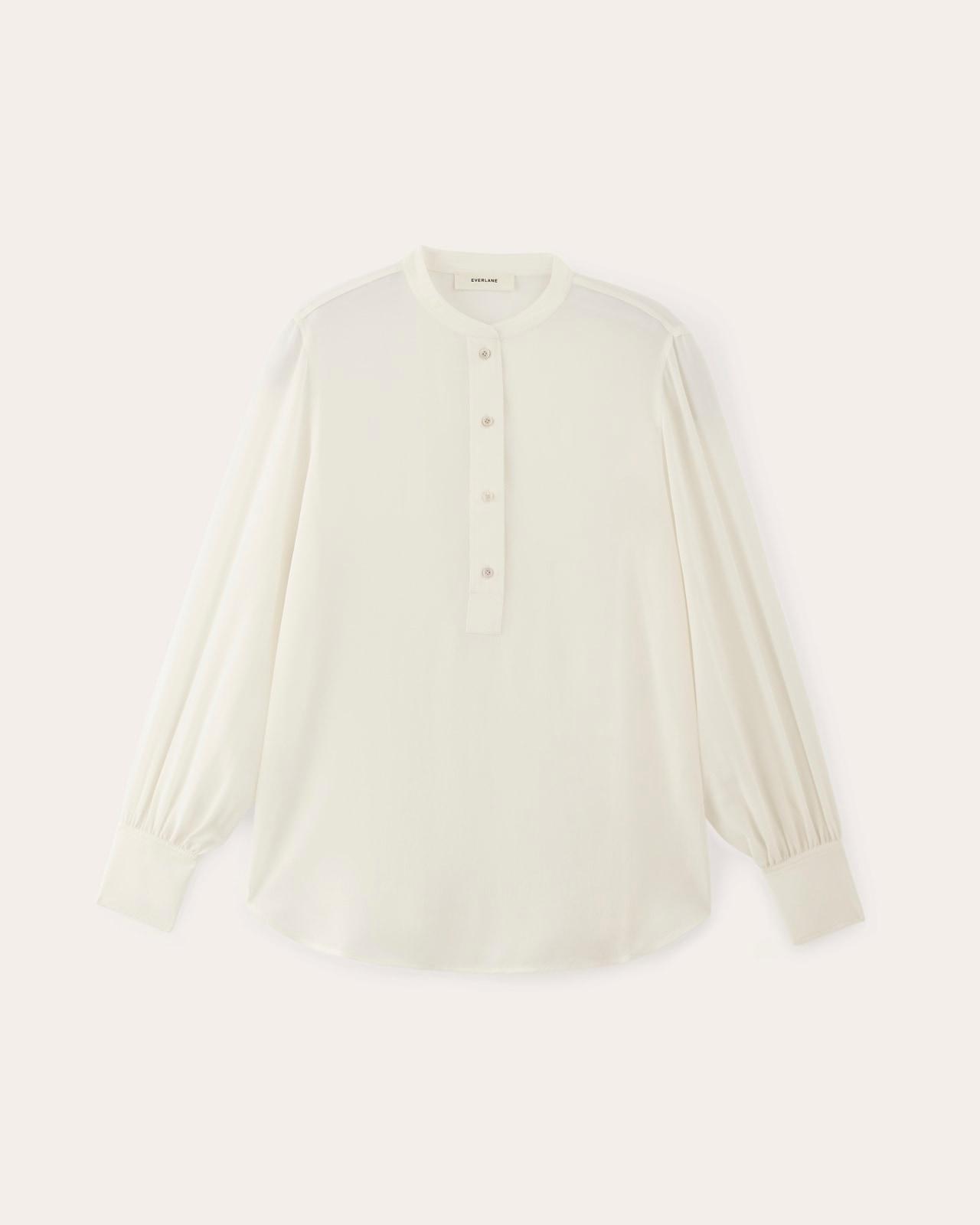 The Henley Shirt in Washable Silk Product Image