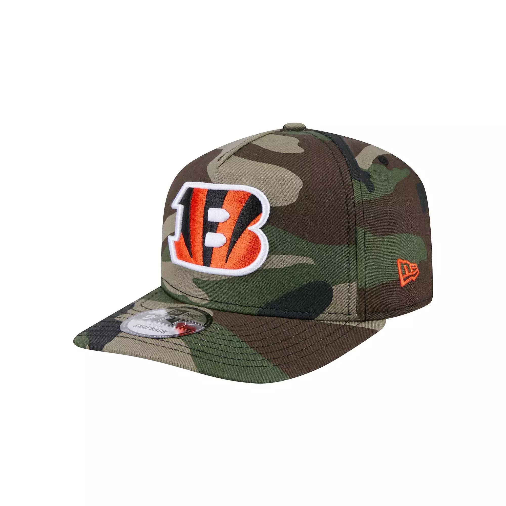 Men's New Era Camo Cincinnati Bengals Woodsy 9FIFTY Snapback Hat, Green Product Image