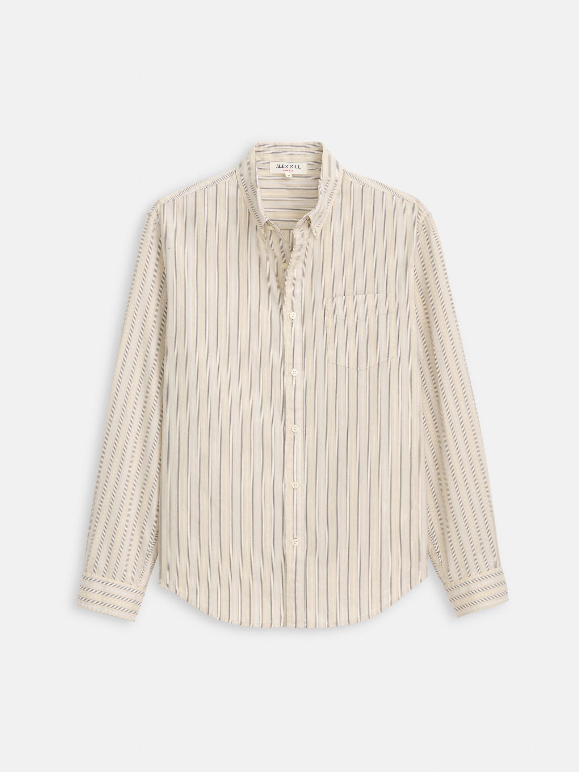 Mill Striped Shirt In Cotton Poplin Product Image