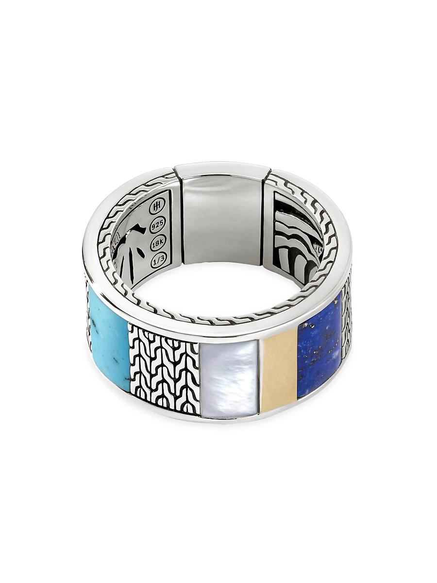 John Hardy Sterling Silver Classic Chain Multi Stone Band Product Image