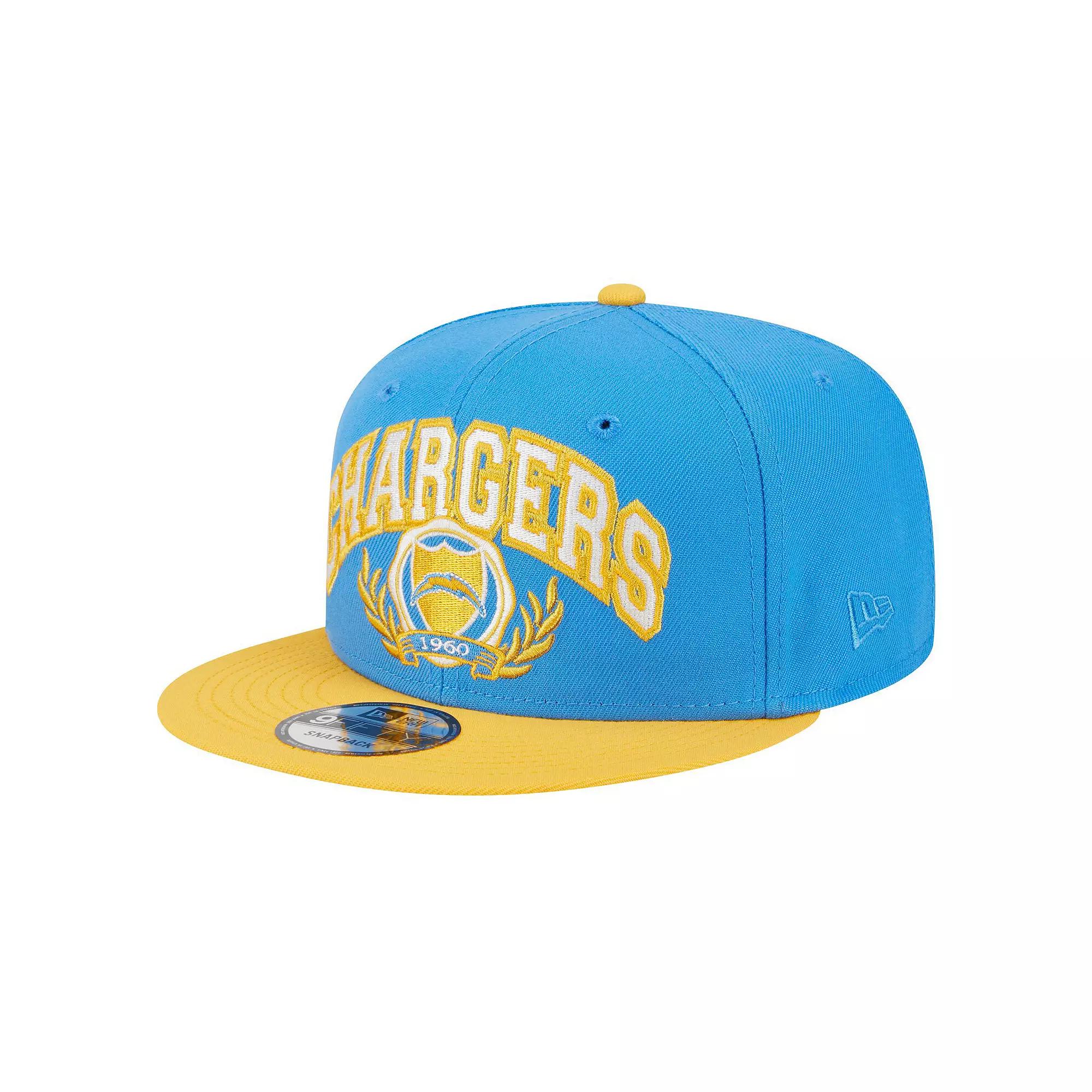 Men's New Era Powder Blue/Gold Los Angeles Chargers Team Establish 9FIFTY Snapback Hat, Light Product Image