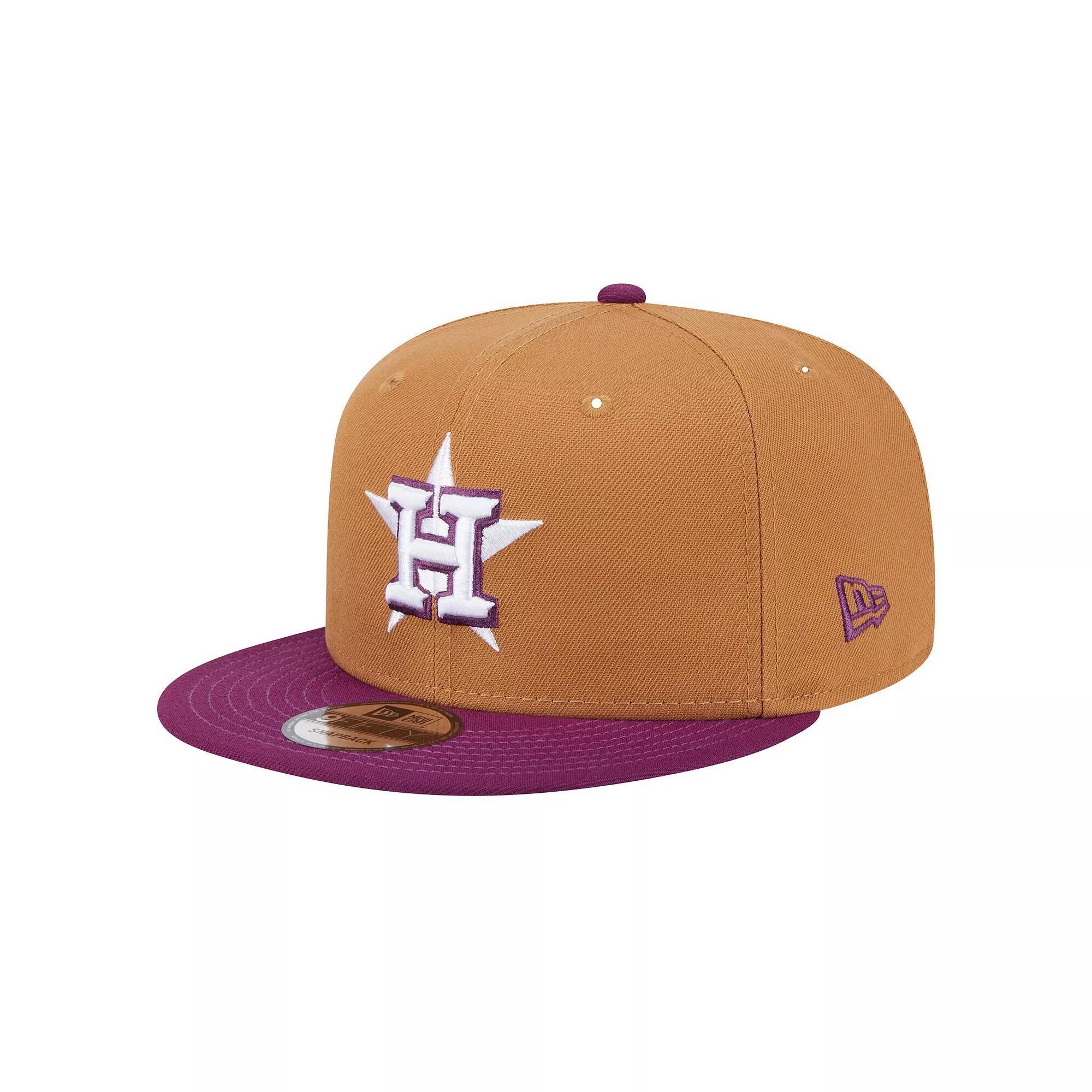 Men's New Era Brown/Purple Houston Astros Color Pack Two-Tone 9FIFTY Snapback Hat Product Image