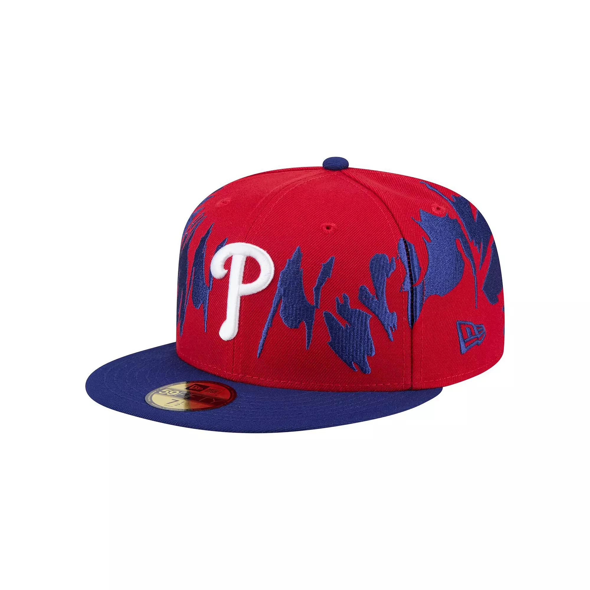 Mens New Era /Royal Philadelphia Phillies Retro Pattern 59FIFTY Fitted Hat Product Image
