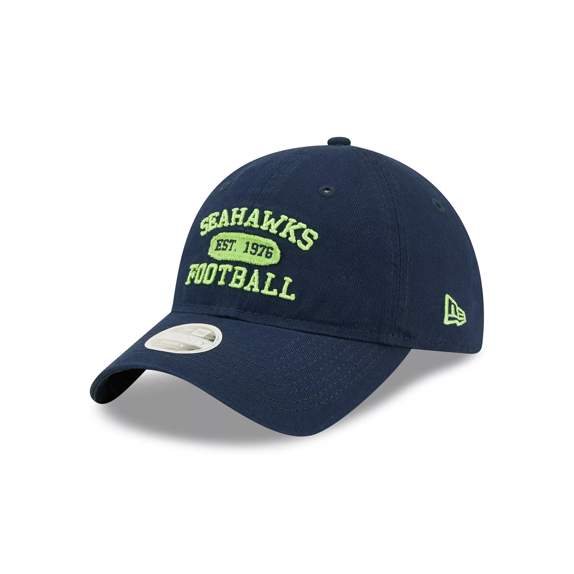 Women's New Era College Navy Seattle Seahawks Formed 9TWENTY Adjustable Hat, Blue Product Image