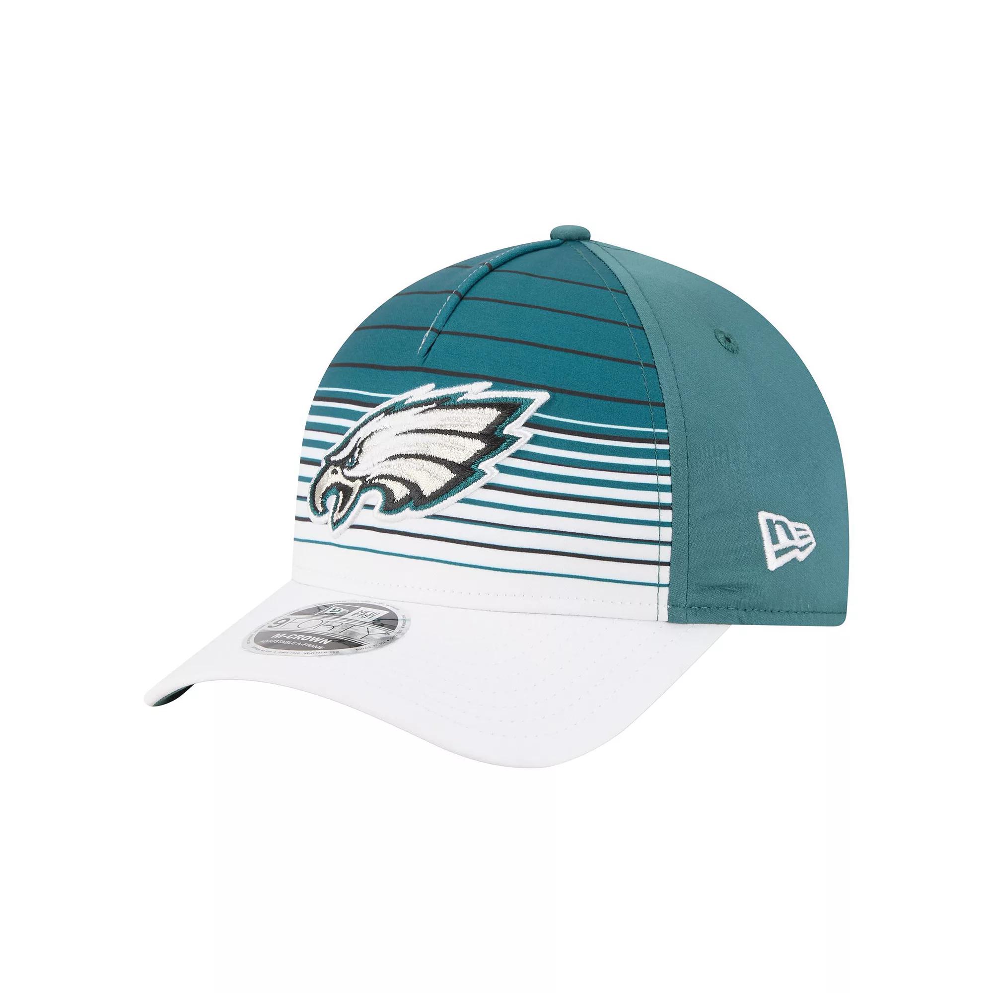 Men's New Era  White/Midnight Green Philadelphia Eagles Adventure Gradient 9FORTY M-Crown A-Frame Adjustable Hat Product Image