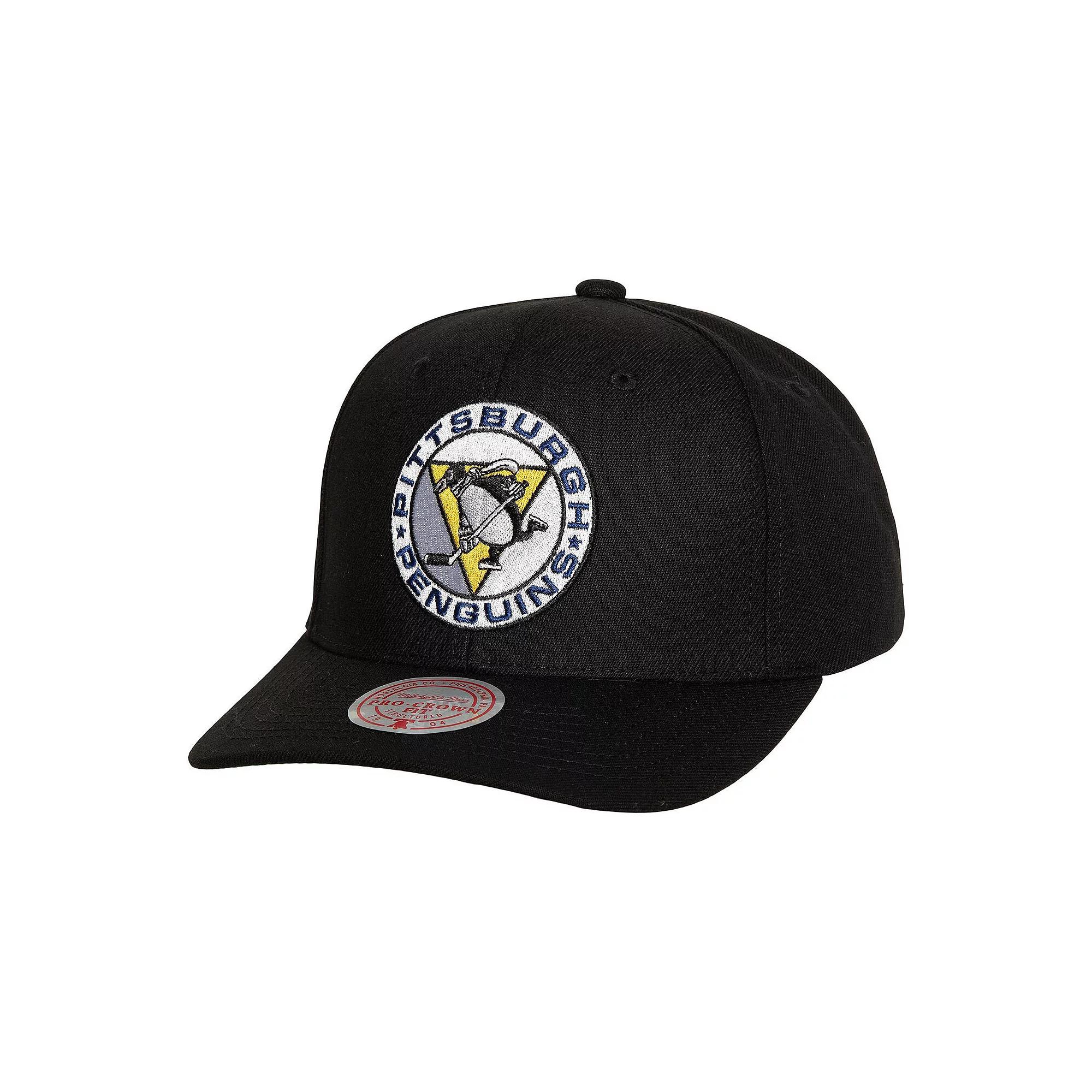 Men's Mitchell & Ness Black Pittsburgh Penguins Team Ground Pro Adjustable Hat Product Image
