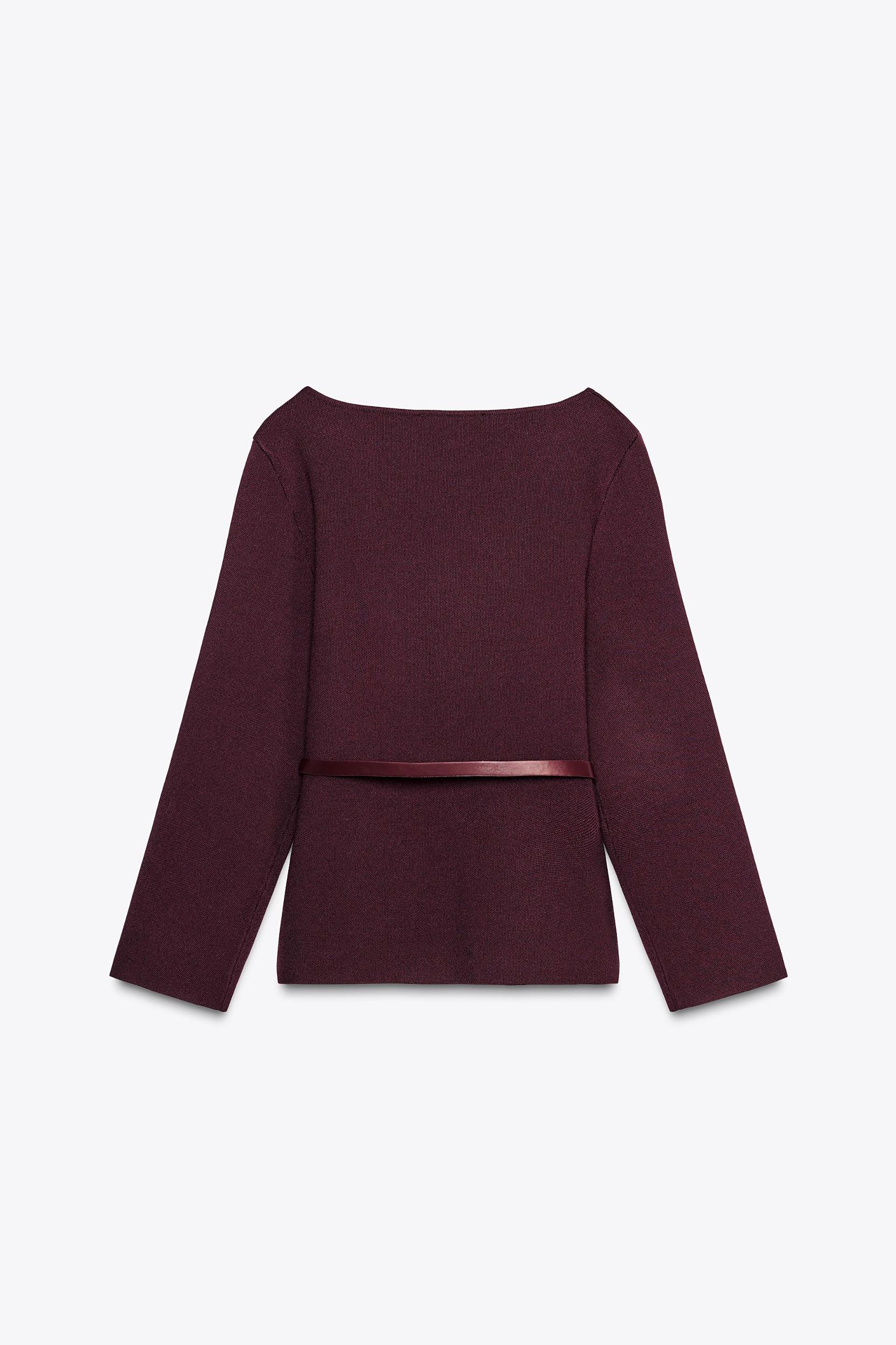 BELTED KNIT TOP Product Image