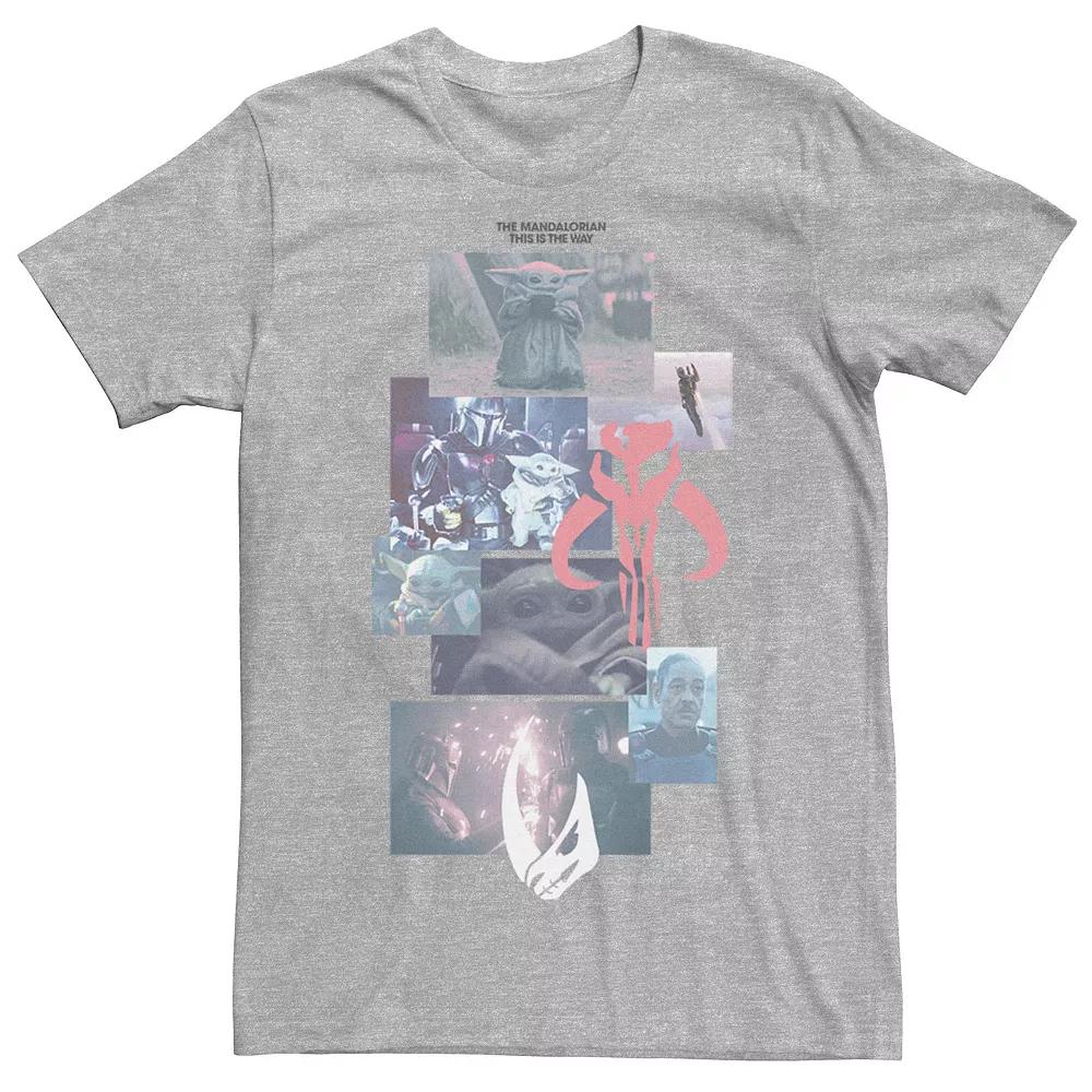Men's Star Wars: The Mandalorian Portrait Stack Tee, Size: XXL, Athletic Grey Product Image