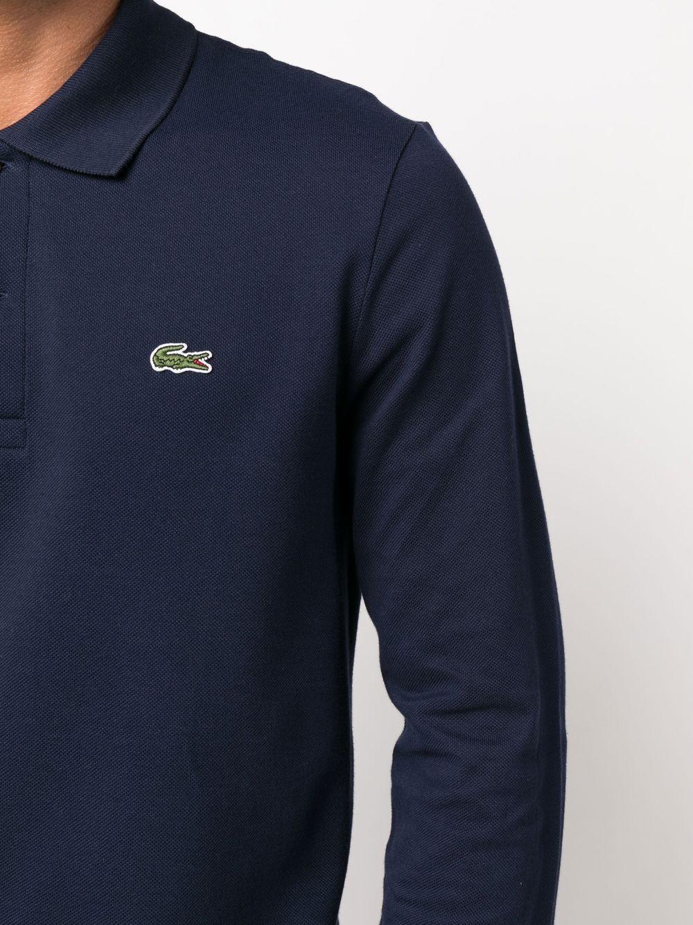 logo-patch long-sleeve polo shirt Product Image