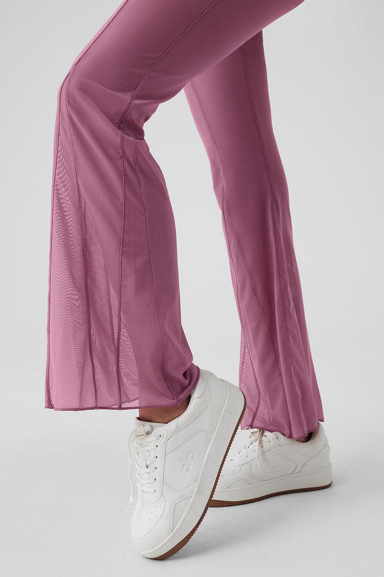 Mesh High-Waist Flicker Pant - Soft Mulberry Product Image