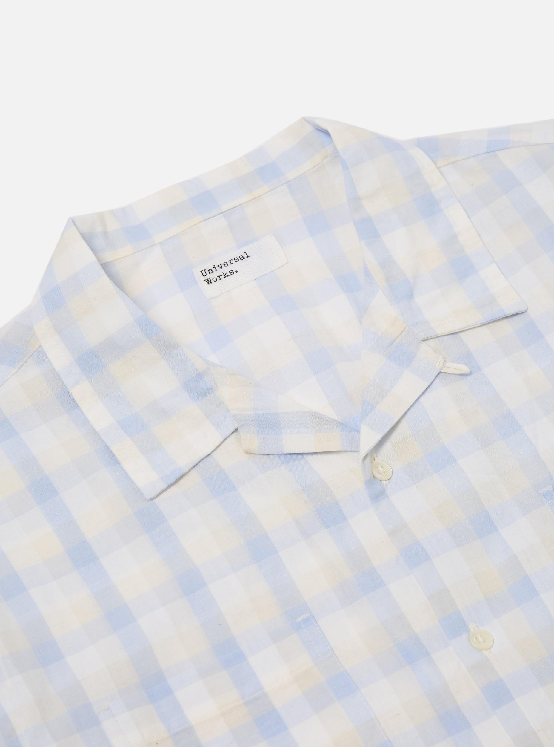 Universal Works Sal Road Shirt in Blue Pastel Check Product Image