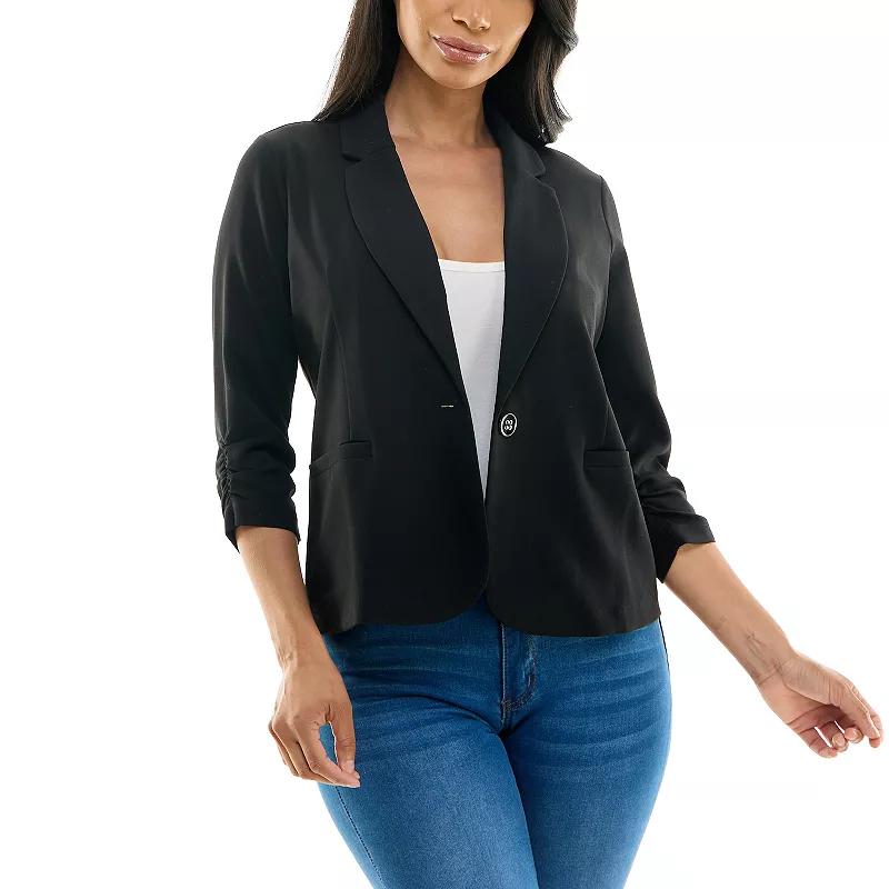 Women's Nina Leonard Crop Blazer, Size: Large, Black Product Image