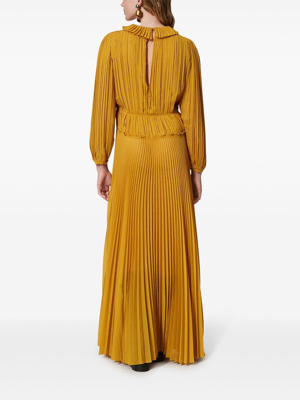 pleated georgette dress  Product Image