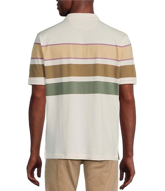 Cremieux Blue Label Cape Town Collection Striped Short Sleeve Polo Shirt Product Image