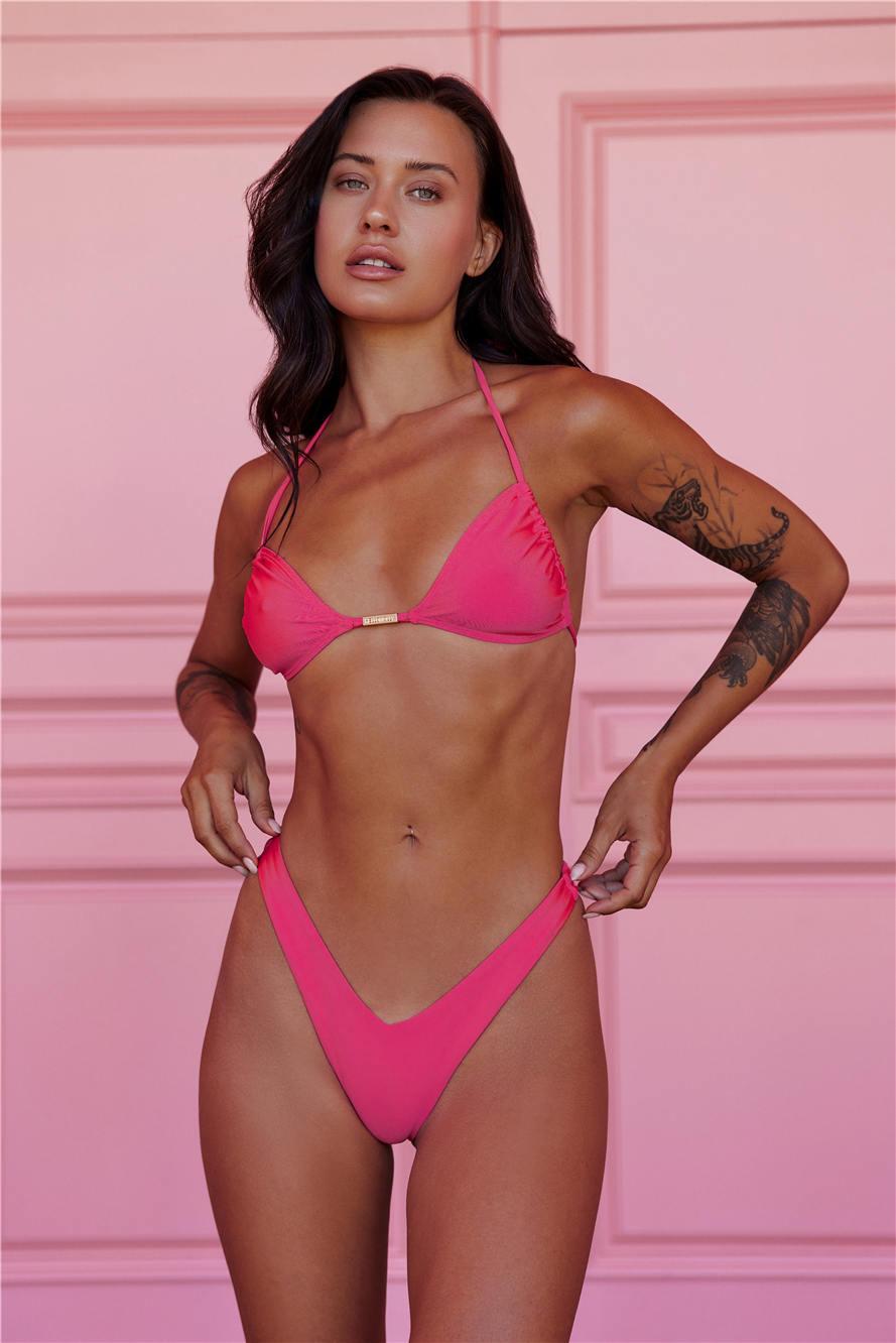 Retro Reef Swim Top Pink Product Image