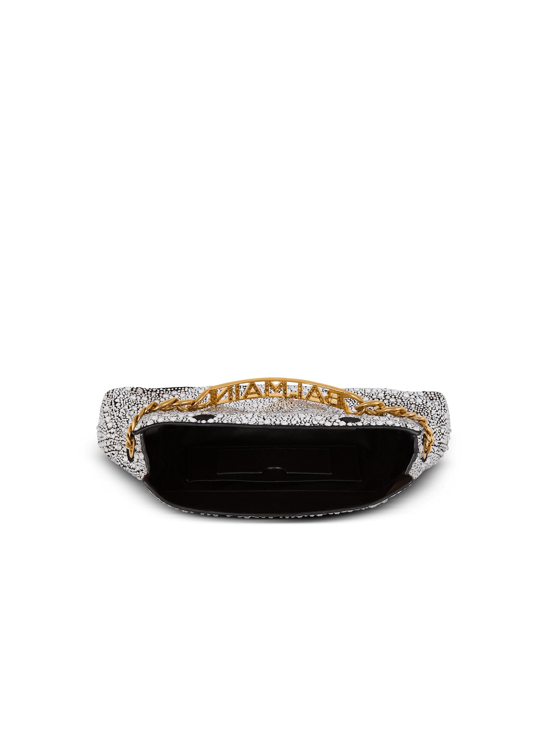 1945 Soft suede and rhinestone clutch Product Image