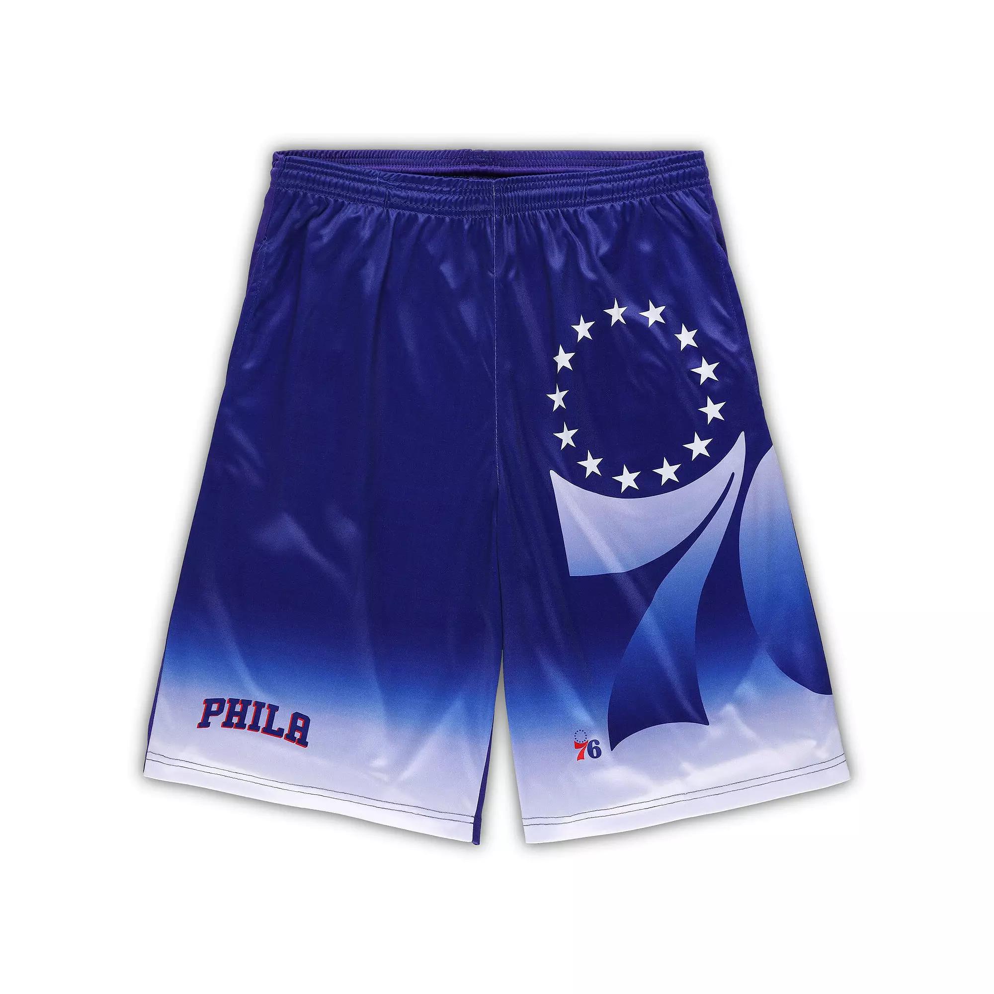 Men's Fanatics Branded Royal Philadelphia 76ers Big & Tall Graphic Shorts,  Product Image