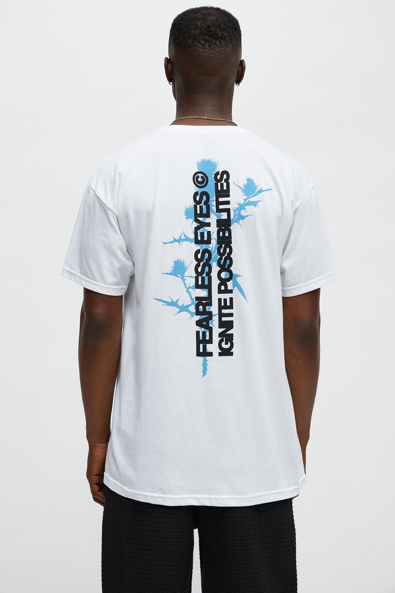 Fearless Eyes Short Sleeve Tee - White Male Product Image