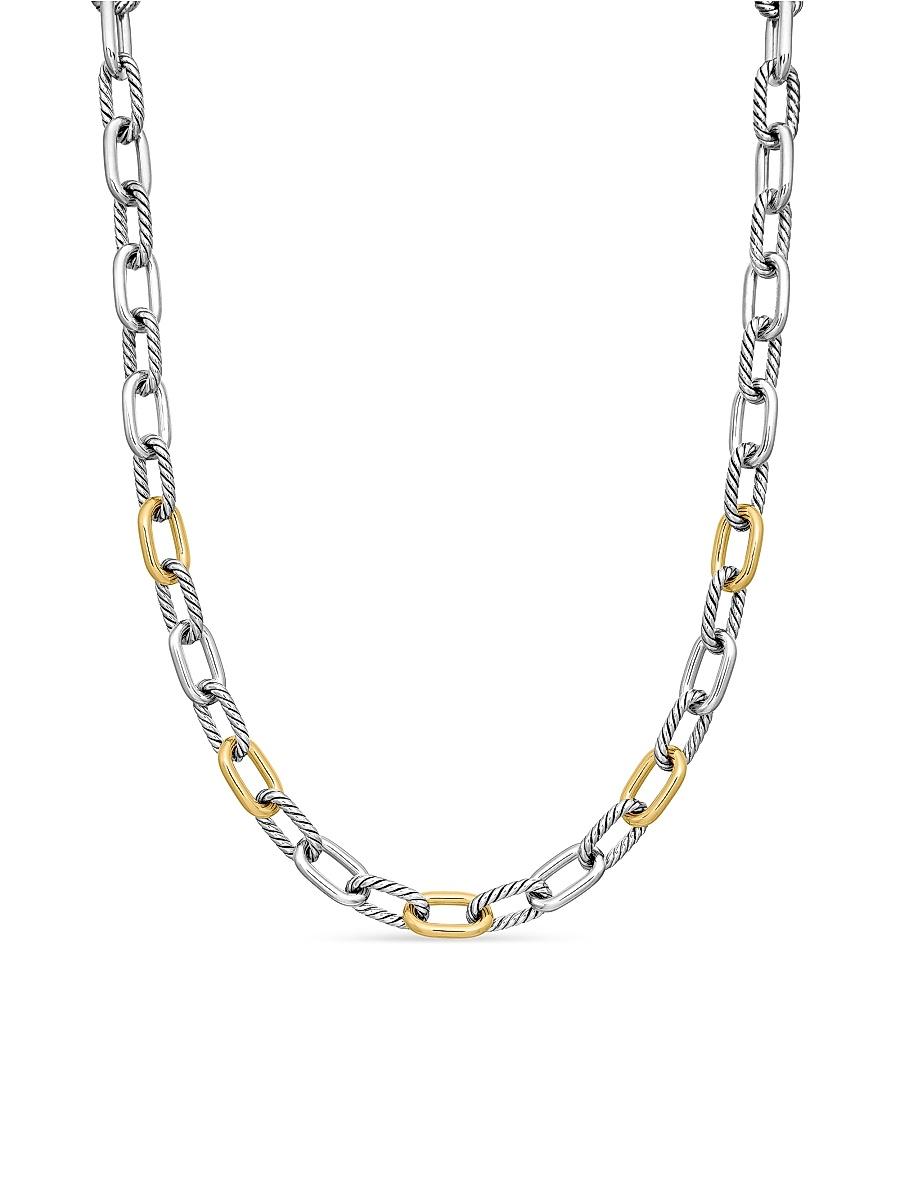 David Yurman Dy Madison Chain Necklace in Sterling Silver with 18K Yellow Gold, 18 Product Image