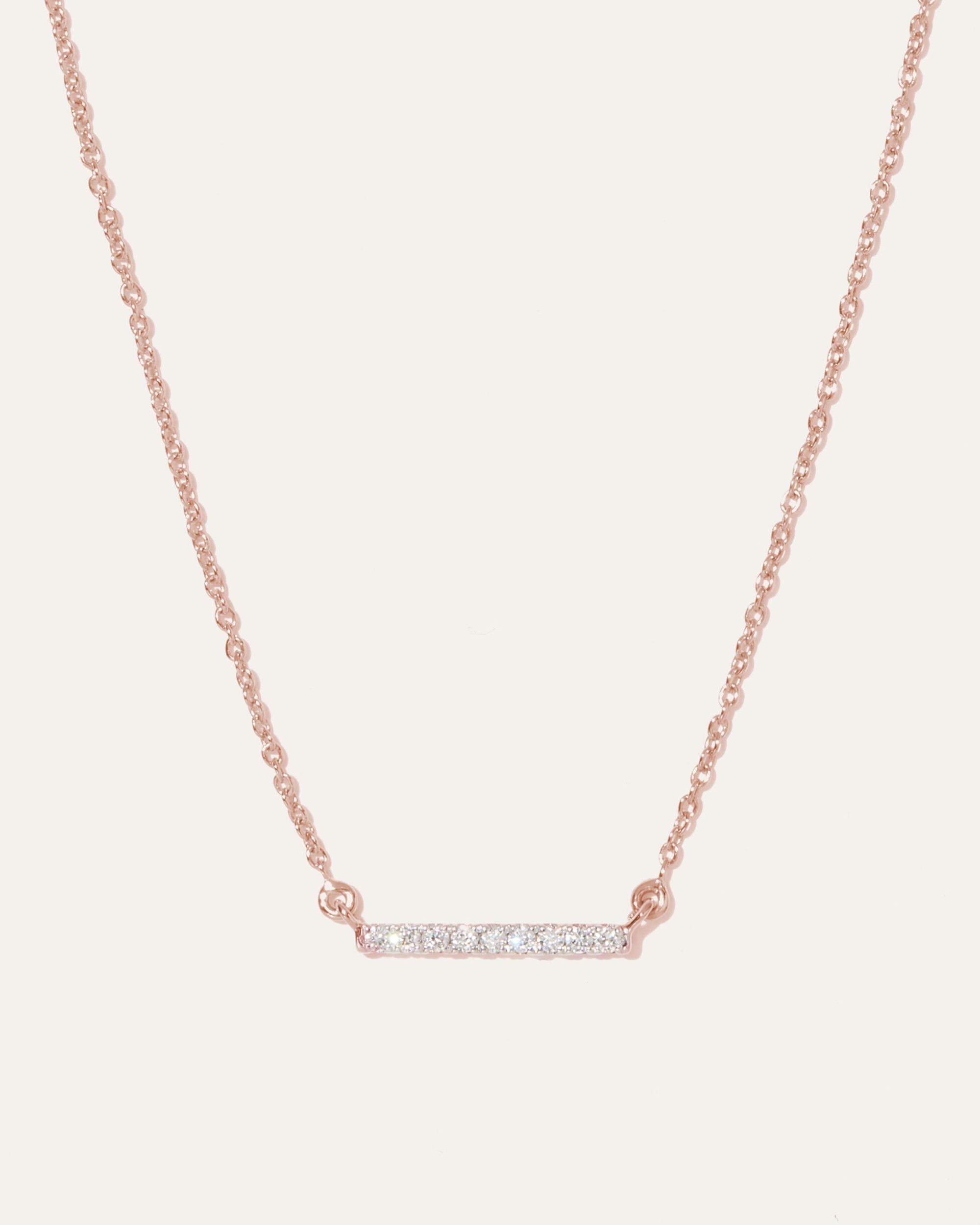 Quince | Women's Diamond Bar Necklace 14K Gold Product Image