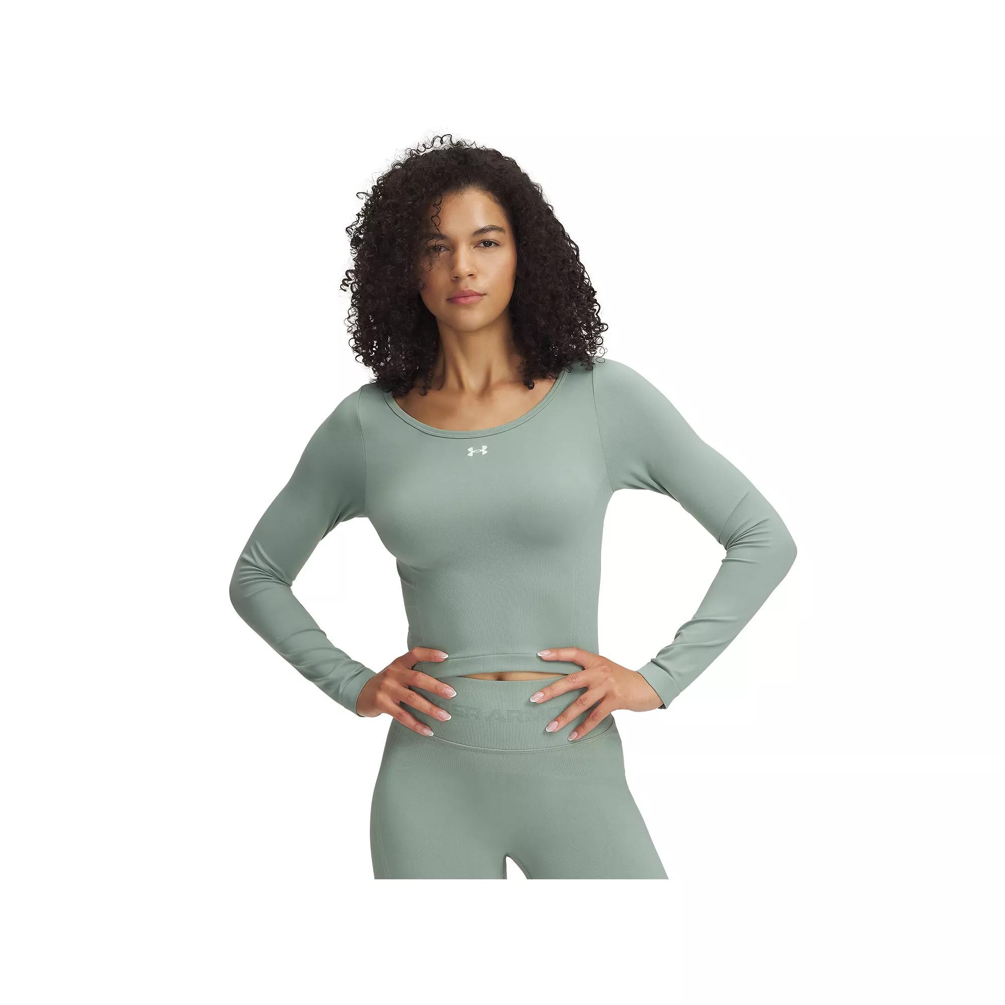Women's Under Armour Vanish Seamless Long Sleeve Tee, Size: Large, Silica Green Product Image