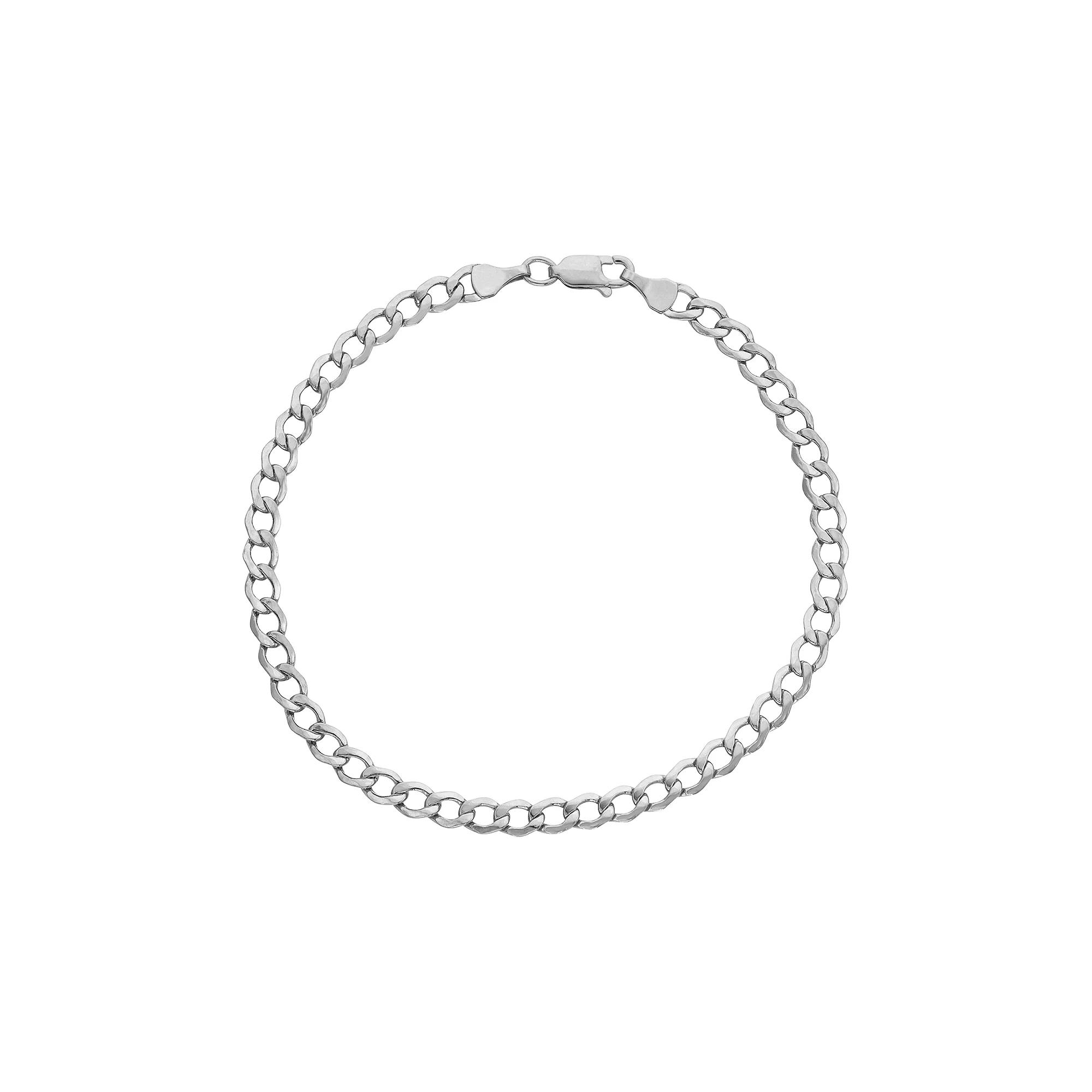 Jordan Blue Men's 14k Gold Curb Chain Bracelet, Size: 8.5", 14k Whgold Product Image