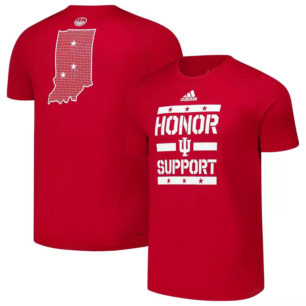 Men's adidas Crimson Indiana Hoosiers Honor & Support Pre-Game T-Shirt,  Product Image