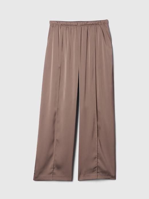 Mid Rise Recycled Satin Seamed Pants Product Image