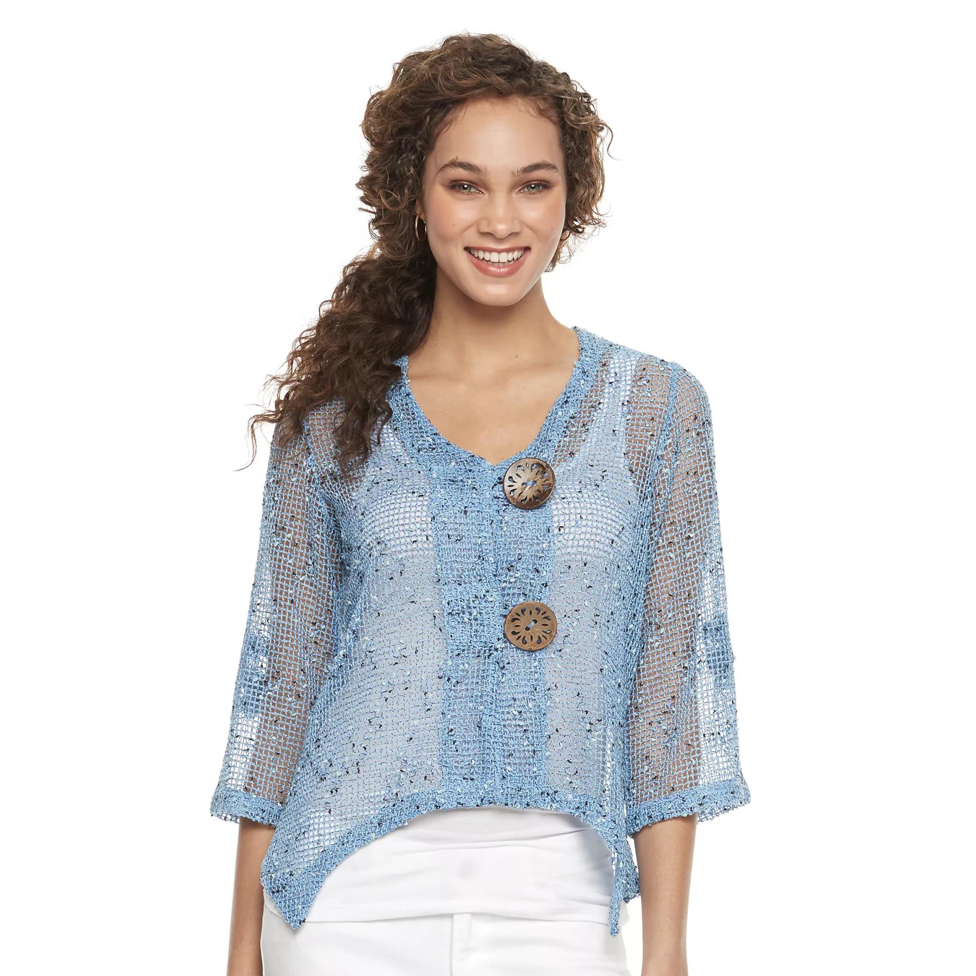 Women's Nina Leonard Button Knit Cardigan,  Product Image