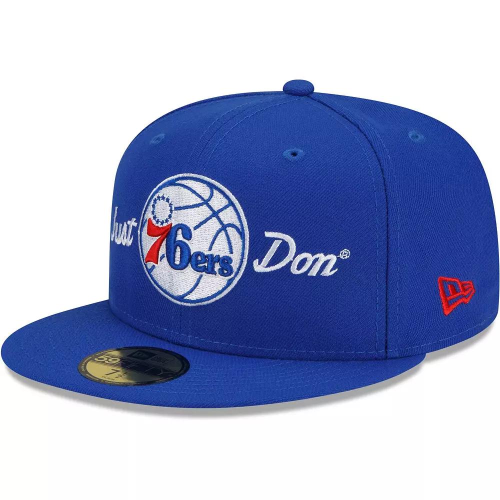 Men's New Era x Just Don Royal Philadelphia 76ers 59FIFTY Fitted Hat,  Product Image