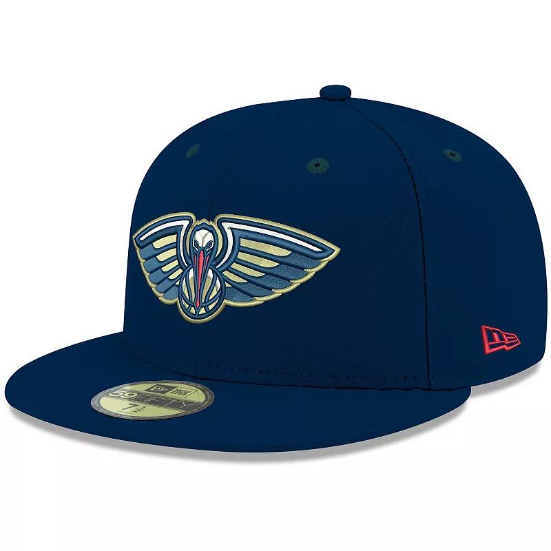 Mens New Era New Orleans Pelicans Official Team Color 59FIFTY Fitted Hat Blue Product Image
