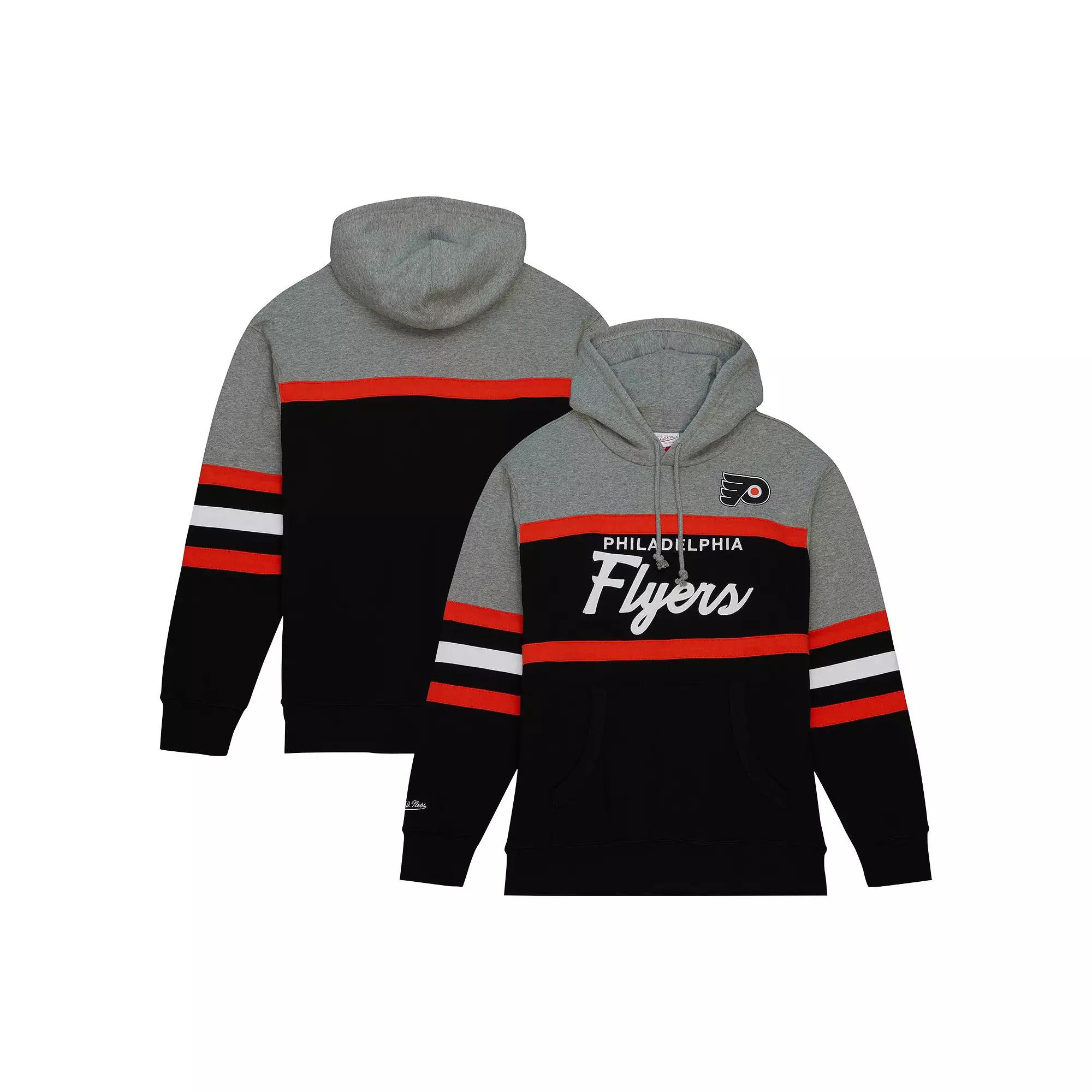 Men's Mitchell & Ness Black/Gray Philadelphia Flyers Head Coach Pullover Hoodie, Size: Medium, Fly Black Product Image