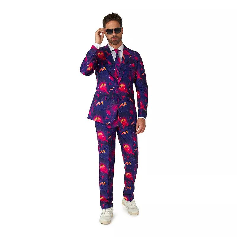 Men's Suitmeister Retro Neon Navy Suit Set,  Product Image