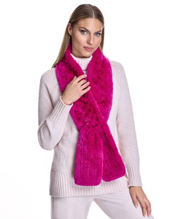 Knitted Rex Rabbit Scarf Product Image
