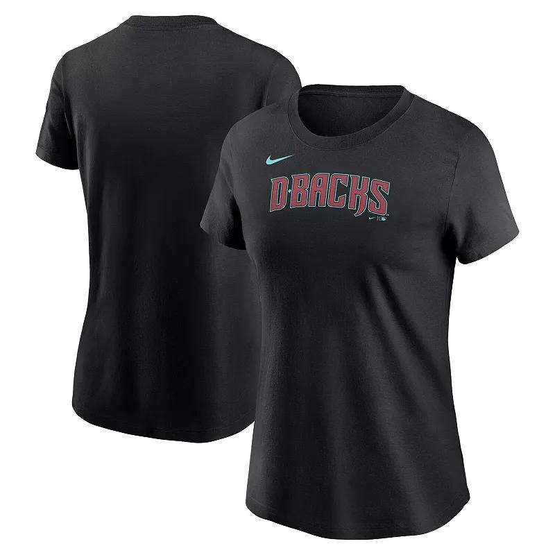 Women's Nike Royal Atlanta Braves City Connect Wordmark T-Shirt, Size: Small, Blue Product Image