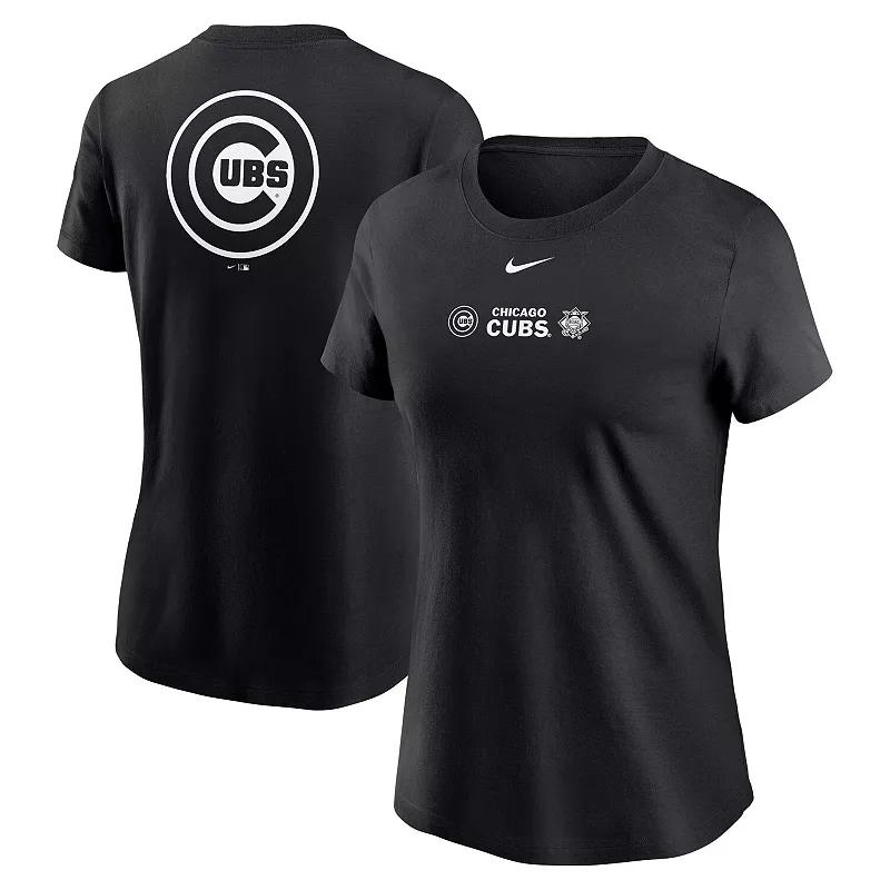 Women's Nike Black Chicago Cubs Over Shoulder T-Shirt,  Product Image
