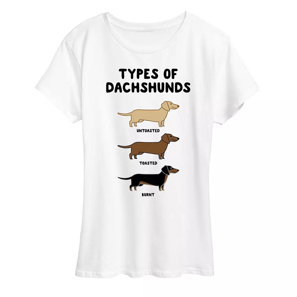 Women's Types Of Dachshunds Graphic Tee,  Product Image