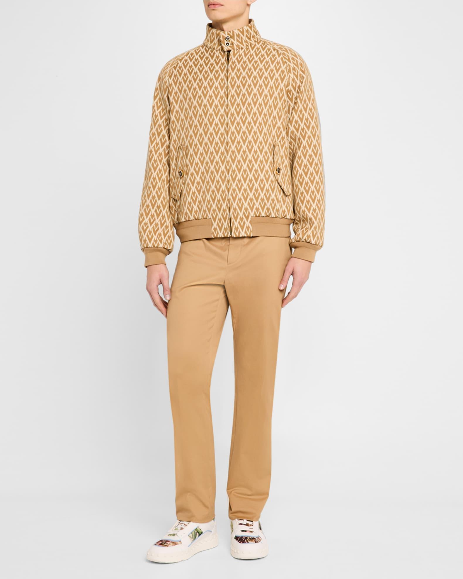 Men's Freedots Calfskin and Textile Low-Top Sneakers Product Image