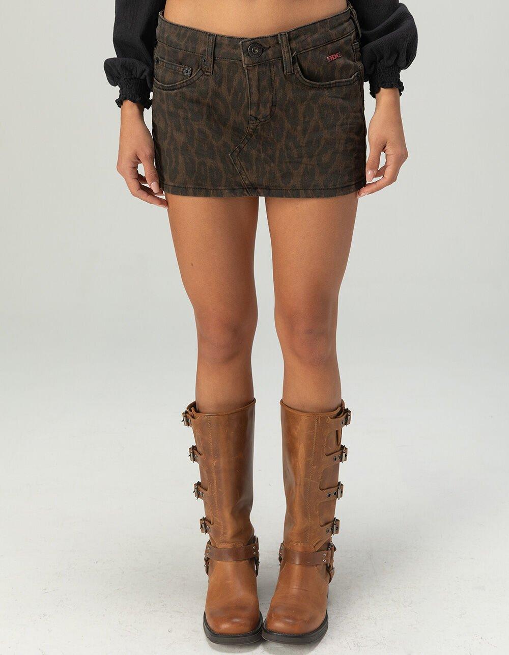 BDG Urban Outfitters 5-Pocket Ultra Mini Leopard Womens Skirt - LEOPARD BROWN Product Image