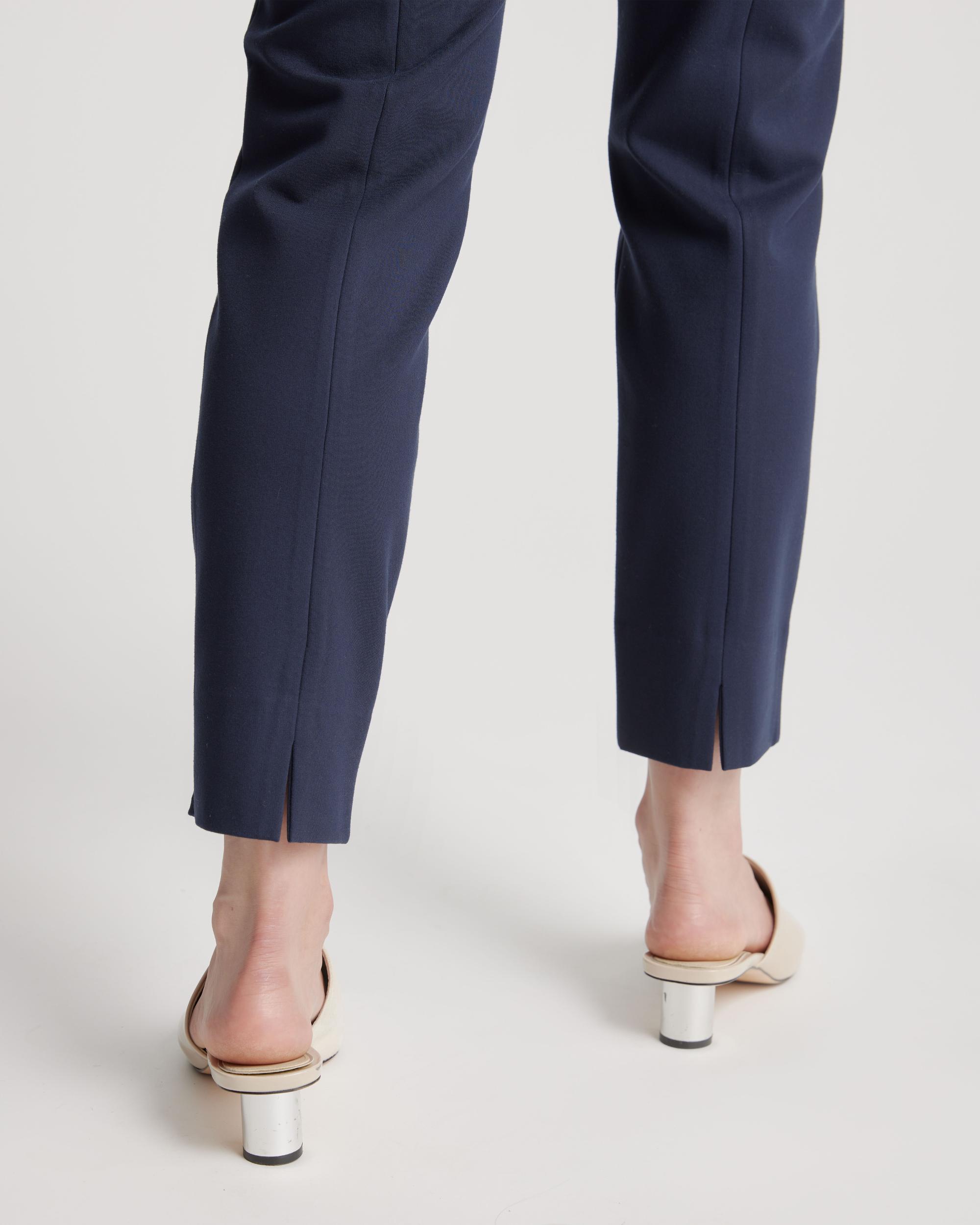 Quince | Women's Ultra-Stretch Ponte Pintuck Ankle Pants Rayon Product Image