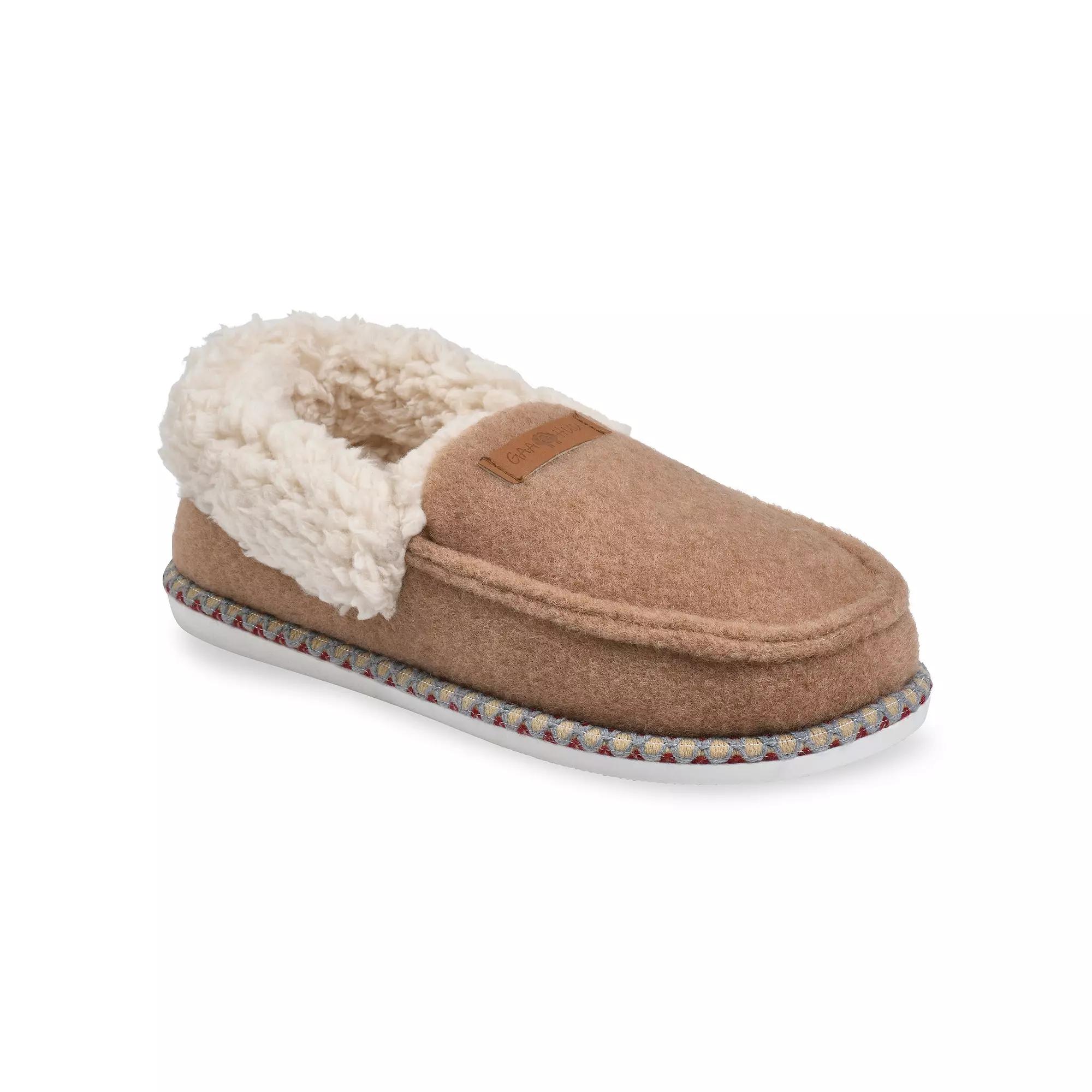 Women's GaaHuu® Felted Moccasin Slippers, Size: Small Product Image