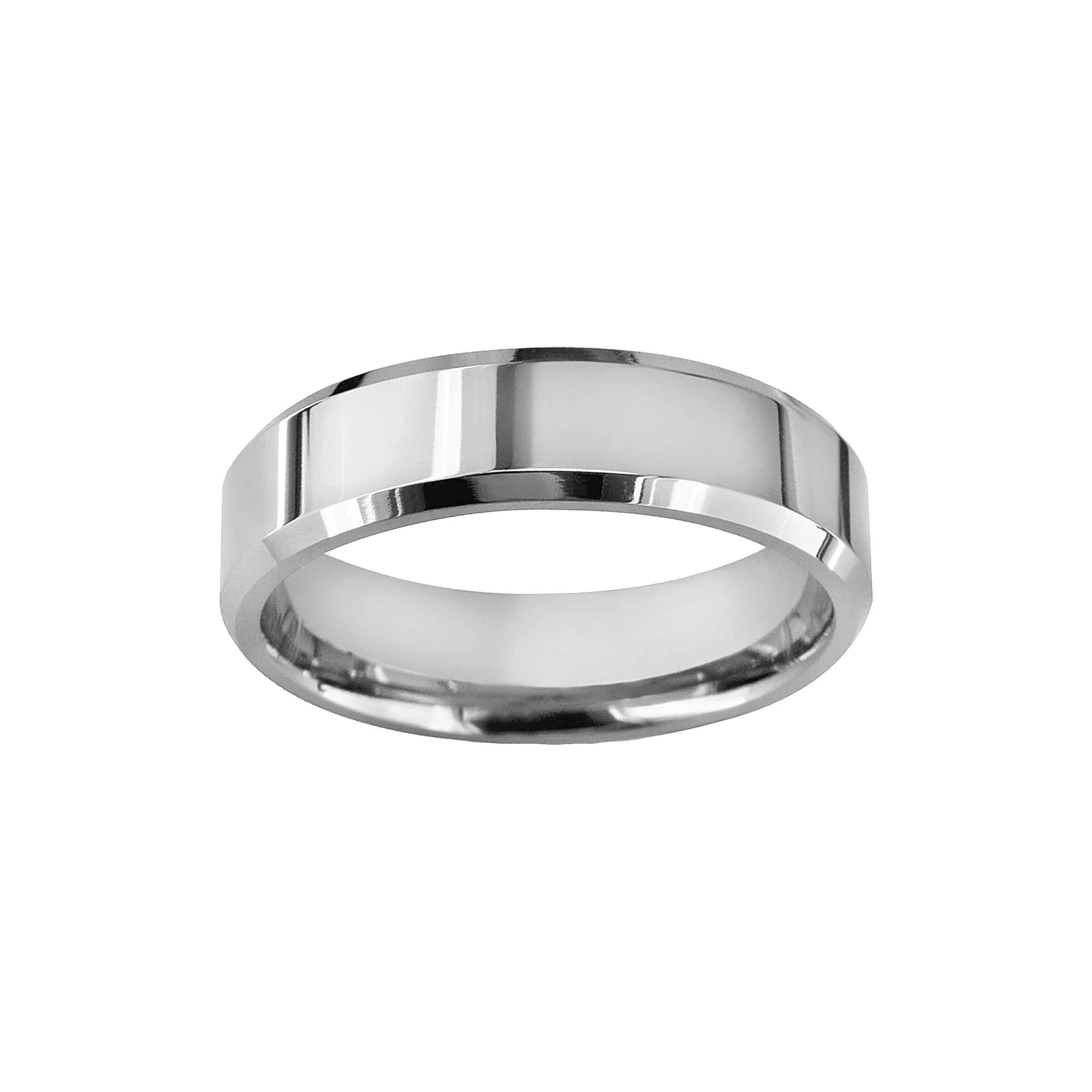 Boston Bay Diamonds Titanium Beveled Wedding Band - Men, Men's, Size: 13.50, Grey Product Image