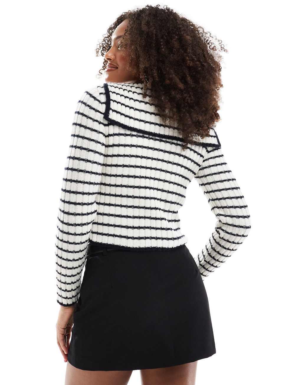 Miss Selfridge striped sailor cardigan Product Image