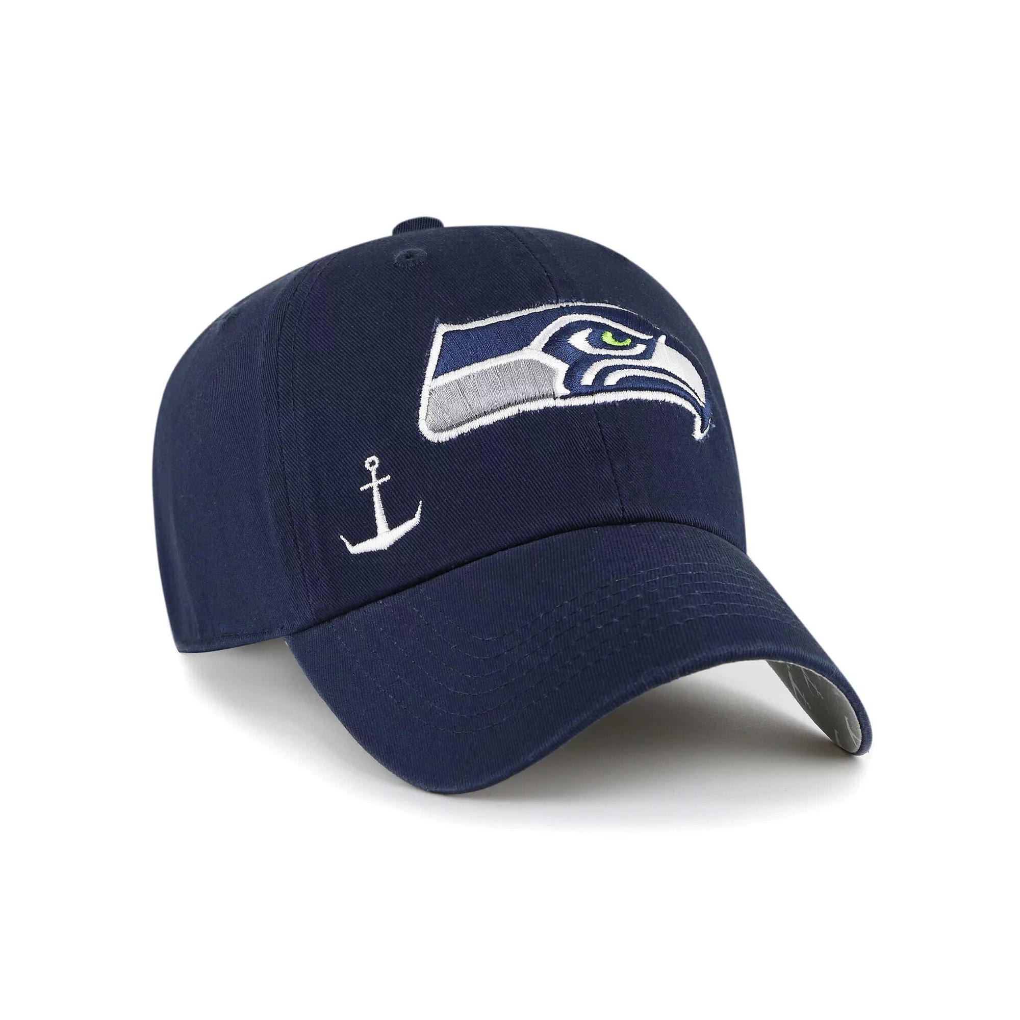 Women's '47 College Navy Seattle Seahawks Confetti Icon Clean Up Adjustable Hat, Blue Product Image