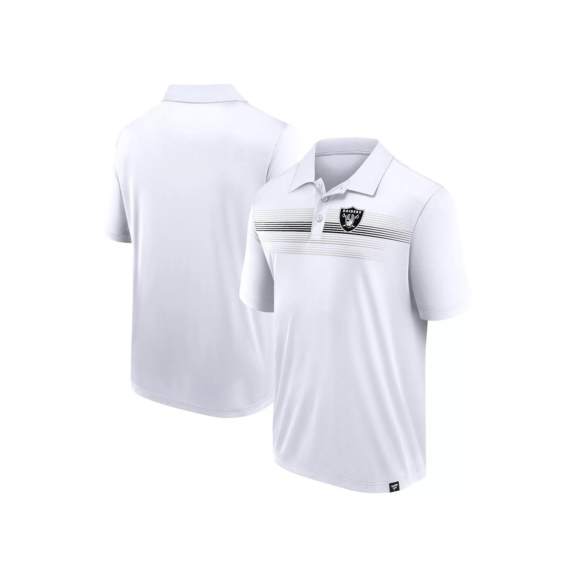 Men's Fanatics White Las Vegas Raiders Victory For Us Interlock Polo,  Product Image
