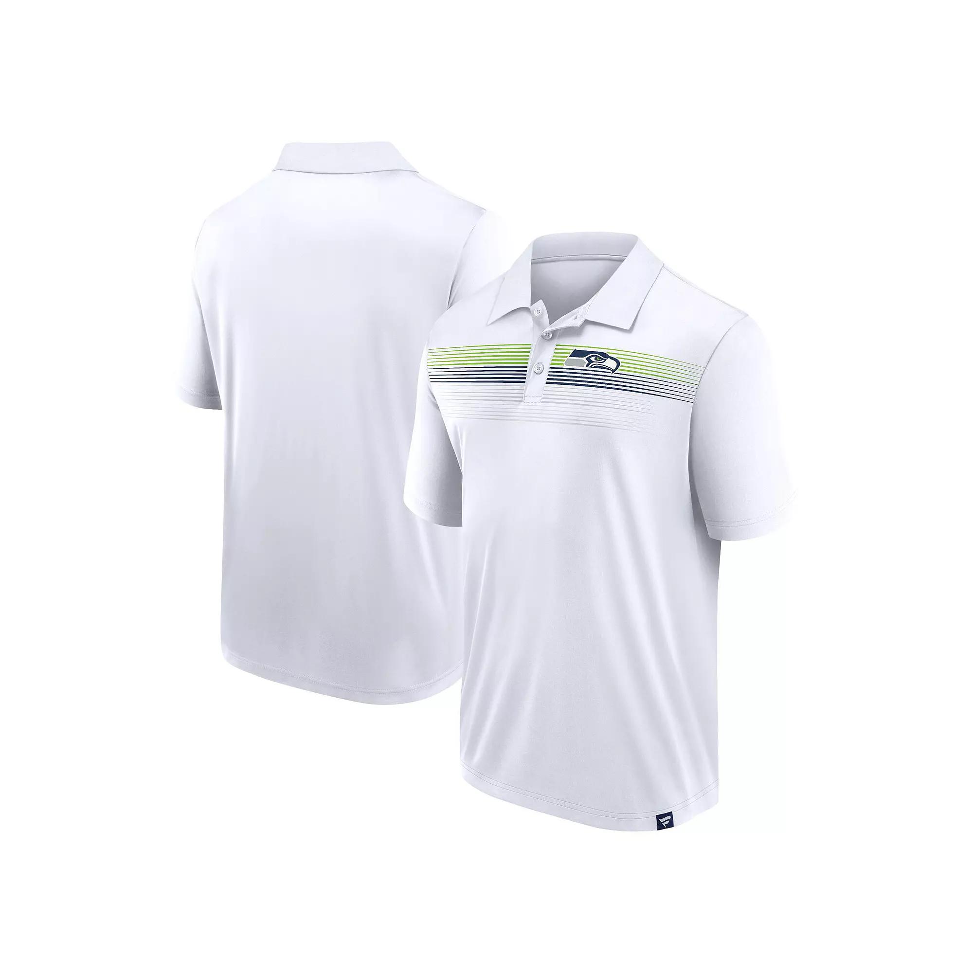 Men's Fanatics White Seattle Seahawks Big & Tall Sublimated Polo,  Product Image