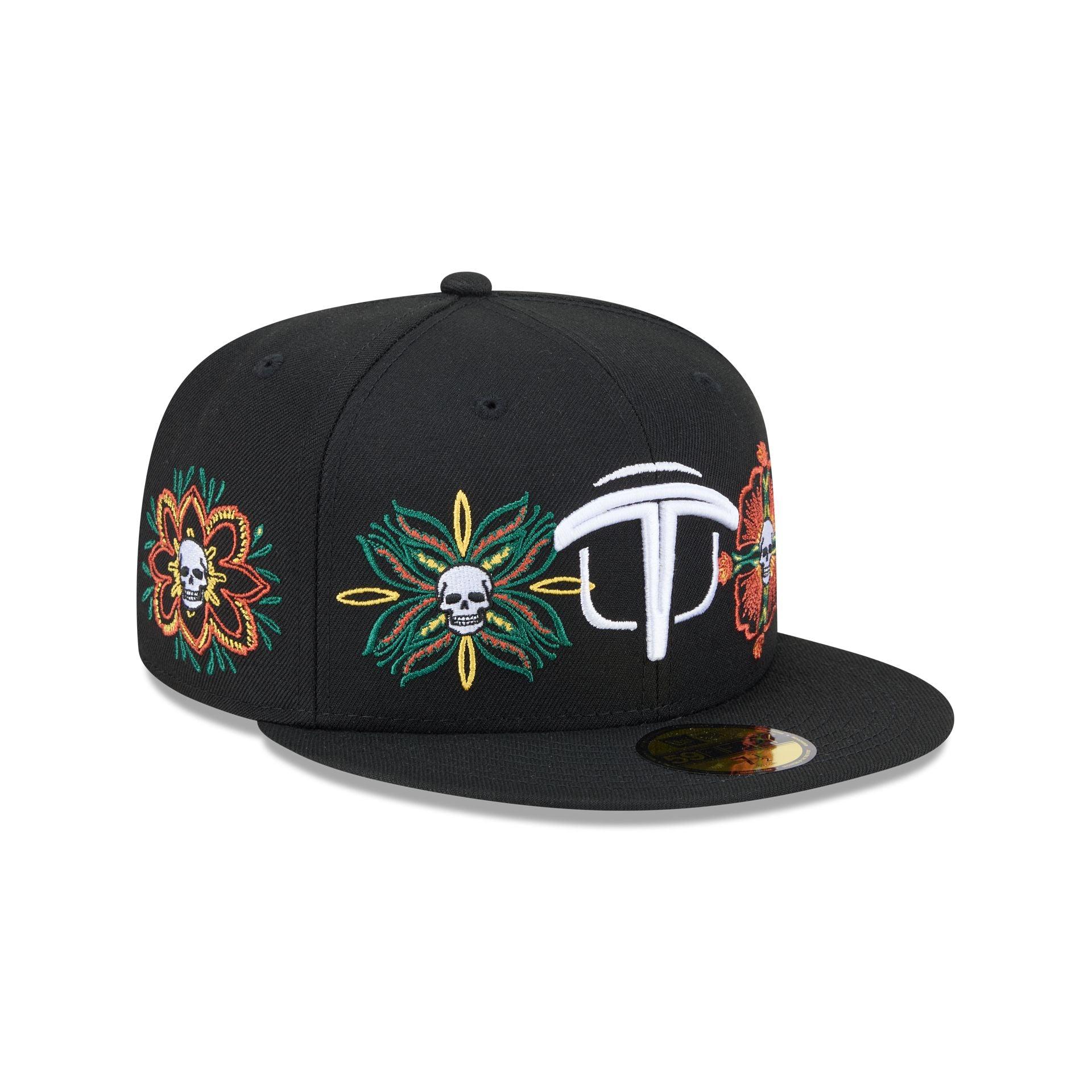Olmecas de Tabasco Day of the Dead Skull & Flowers 59FIFTY Fitted Hat Male Product Image