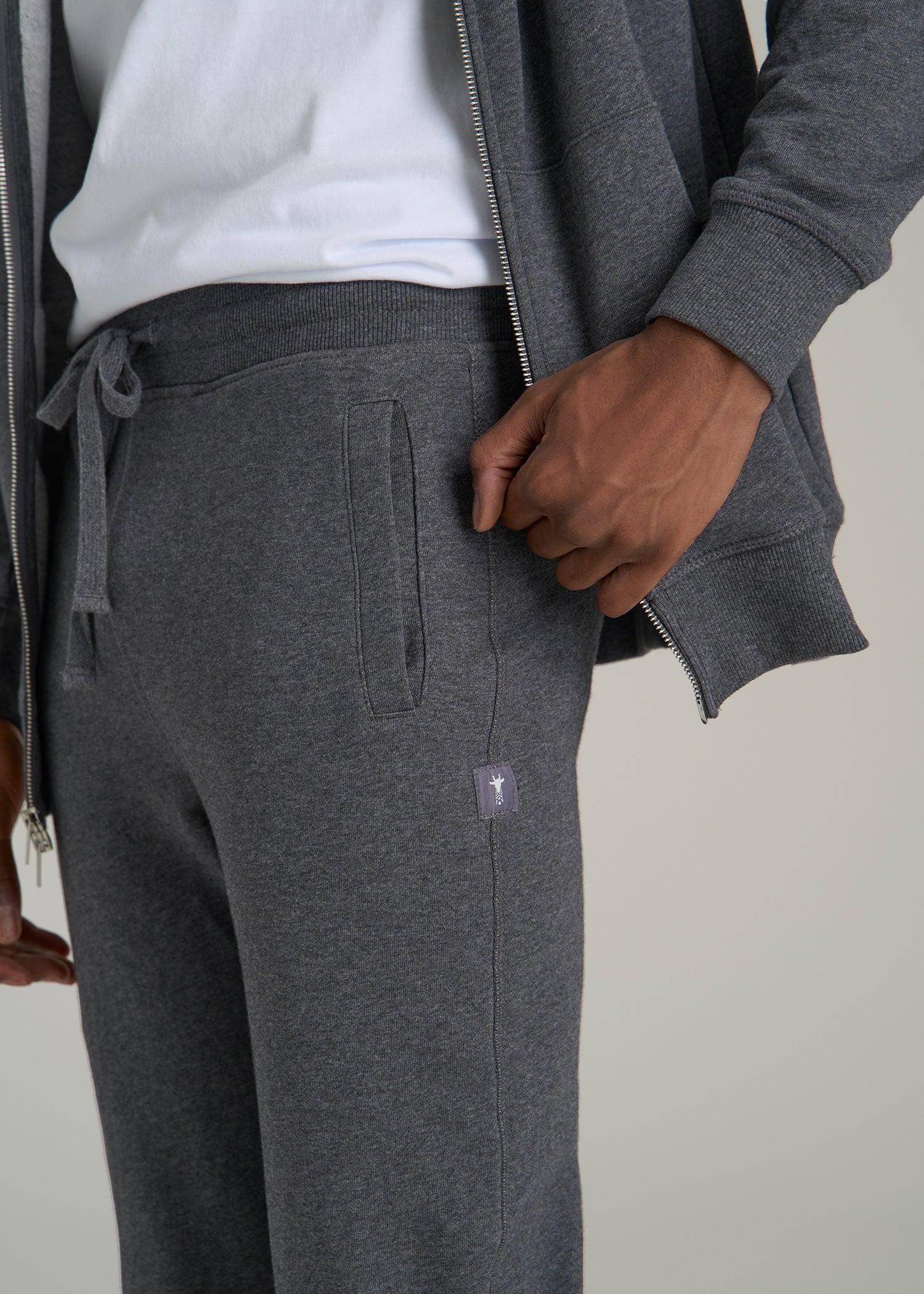 Wearever 2.0 French Terry Joggers for Tall Men in Charcoal Mix Male Product Image