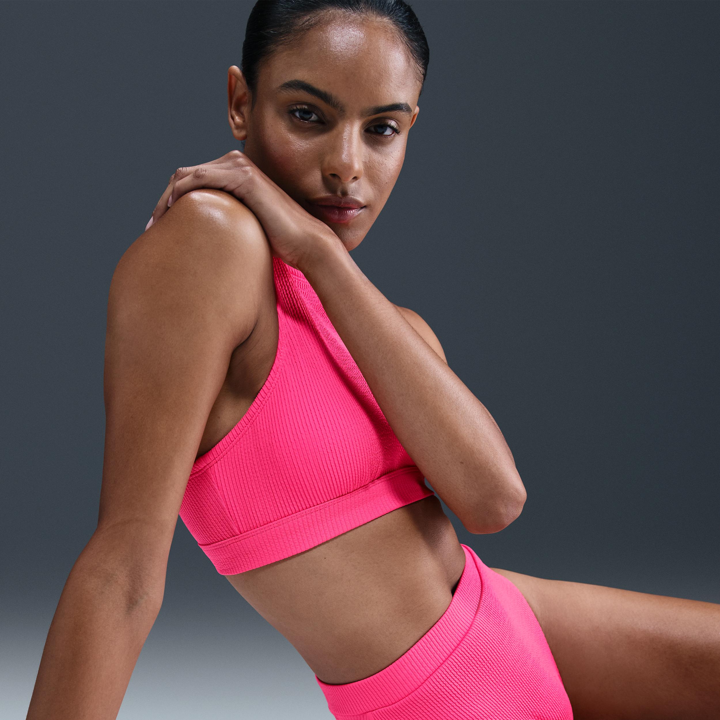 Nike Womens Swim Elevated Essential High-Waisted Bikini Bottom | NESSF268-678 Product Image