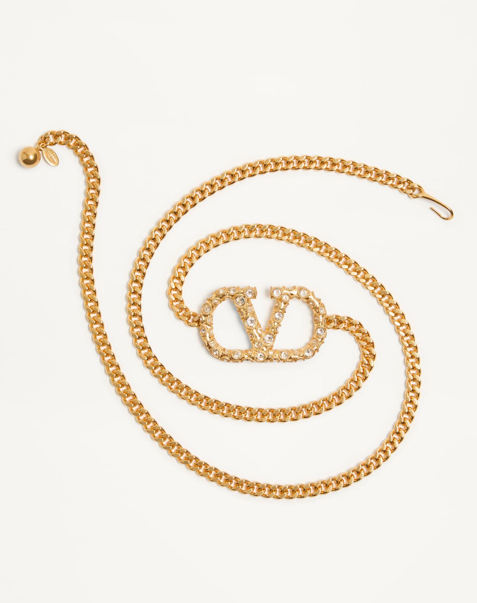 Vlogo Signature Chain Belt With Crystals Product Image